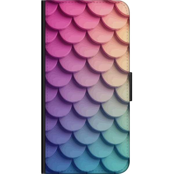 Kompatibelt Lommeboketui til OnePlus 9 Pro Skjellete pastellmønster med myke overlappende former i rosa, lilla og blå toner som skaper et harmonisk,