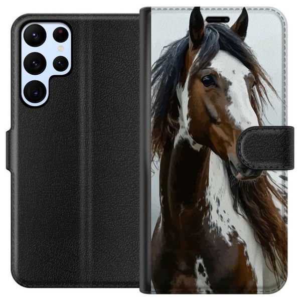 Yhteensopiva Lompakkokotelo Samsung Galaxy S22 Ultra 5G Häst Djurmotiv Grafisk Design Natur Kraftfullt Motiv Yhteensopiva Lompakkokotelo Samsung Galaxy S22 Ultra 5G Häst Djurmotiv Grafisk Design Natur Kraftfullt Motiv