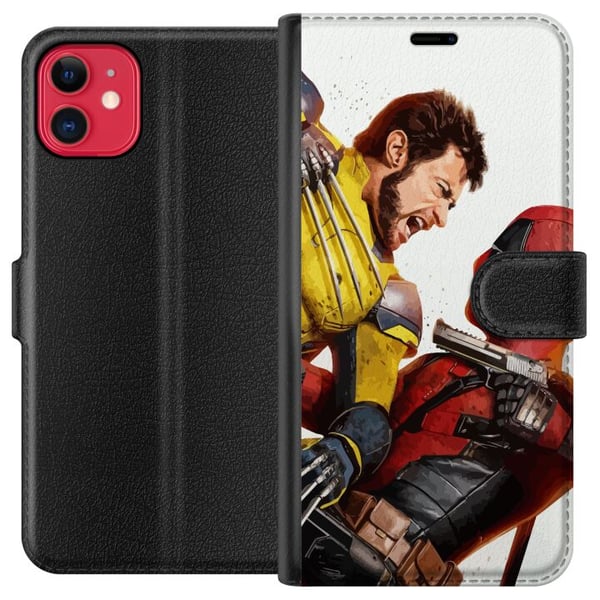 Kompatibel Tegnebogsetui til Apple iPhone 11 Deadpool & Wolverine Kompatibel Tegnebogsetui til Apple iPhone 11 Deadpool & Wolverine