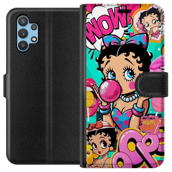Kompatibelt Plånboksfodral till Samsung Galaxy A32 5G Betty Boop Kompatibelt Plånboksfodral till Samsung Galaxy A32 5G Betty Boop