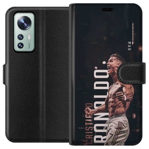 Yhteensopiva Lompakkokotelo Xiaomi 12 Cristiano Ronaldo Al-Nassr Portugal legendaarinen hyökkääjä, jolla on voimaa ja nopeutta sekä yksi jalkapallon