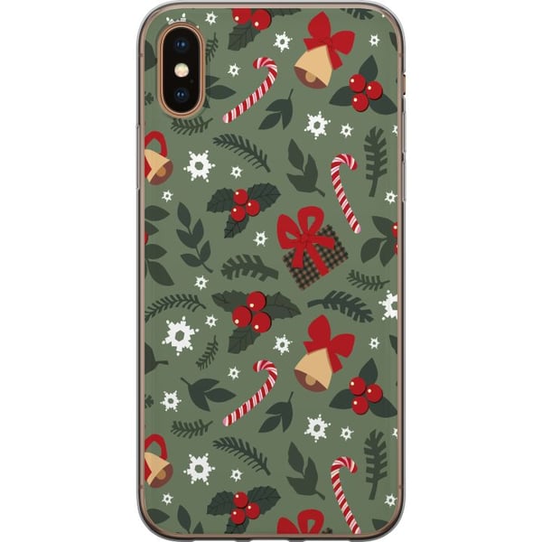 Kompatibelt Mobilskal till Apple iPhone XS God Jul mönster