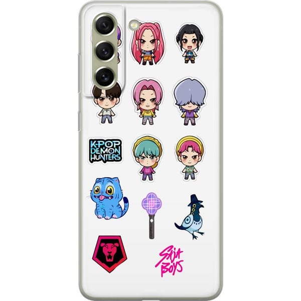 Kompatibelt Mobilskal till Samsung Galaxy S21 FE 5G Kpop Demon Hunters Chibi Cute Idols Anime Style Cartoon Kawaii Art