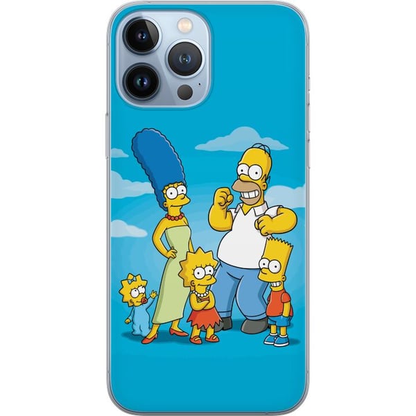 Kompatibel Mobilcover til Apple iPhone 13 Pro Max The Simpsons-familieportræt med Homer, Marge, Bart, Lisa og Maggie, ikonisk tegnet motiv