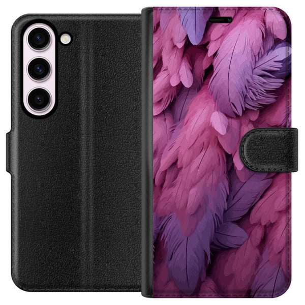 Kompatibel Tegnebogsetui til Samsung Galaxy S23 Fjer Kompatibel Tegnebogsetui til Samsung Galaxy S23 Fjer