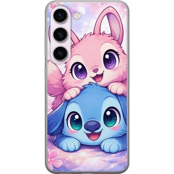 Kompatibel Mobilcover til Samsung Galaxy S23 Sød kawaii-illustration med lyserøde og blå fantasidyr, store øjne og bløde farver, perfekt dekoration t Kompatibel Mobilcover til Samsung Galaxy S23 Sød kawaii-illustration med lyserøde og blå fantasidyr, store øjne og bløde farver, perfekt dekoration t