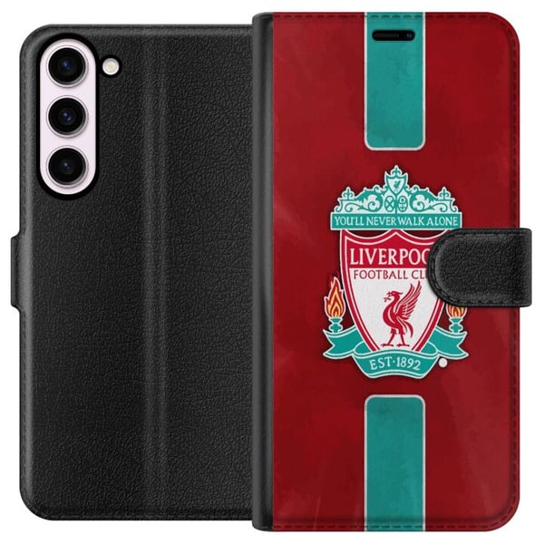 Kompatibel Tegnebogsetui til Samsung Galaxy S23+ Liverpool FC - Klassisk Fodboldstolthed i Rødt