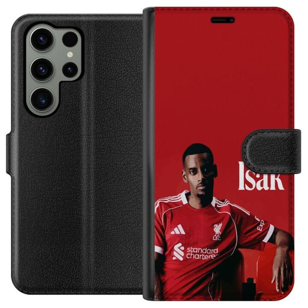 Kompatibel Tegnebogsetui til Samsung Galaxy S23 Ultra Alexander Isak fodboldplakat Liverpool-trøje Sveriges landshold angriber Premier League forward Kompatibel Tegnebogsetui til Samsung Galaxy S23 Ultra Alexander Isak fodboldplakat Liverpool-trøje Sveriges landshold angriber Premier League forward