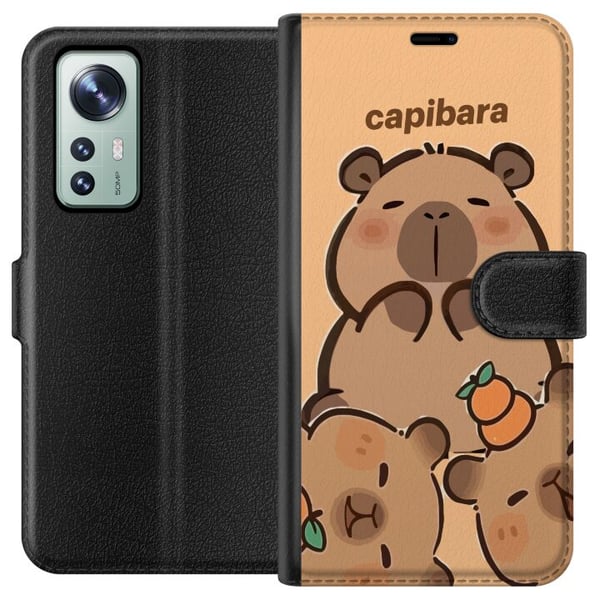 Yhteensopiva Lompakkokotelo Xiaomi 12 Capybara kawaii söpö figuuri keräilyesine
