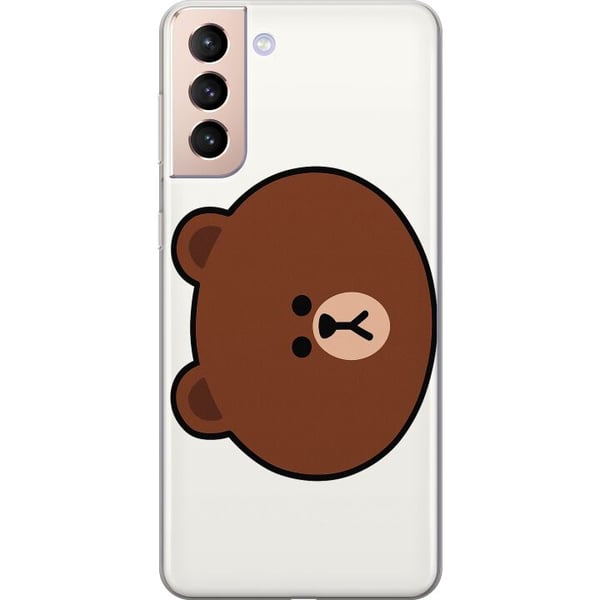 Kompatibelt Mobildeksel til Samsung Galaxy S21 line friends brown