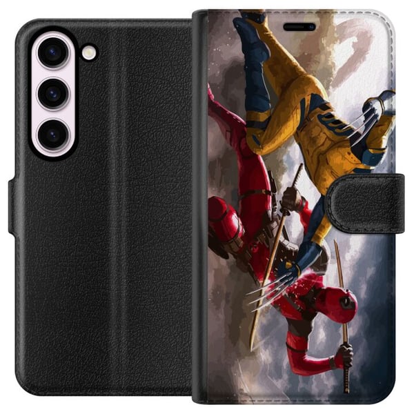 Kompatibel Tegnebogsetui til Samsung Galaxy S23 Wolverine Deadpool Kompatibel Tegnebogsetui til Samsung Galaxy S23 Wolverine Deadpool
