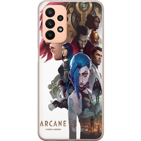Kompatibelt Mobildeksel til Samsung Galaxy A23 Arcane LoL-plakat League of Legends Netflix-anime Jinx Vi spillkarakterer fanart fantasykunst