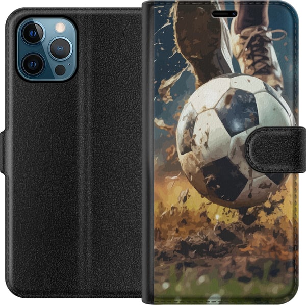 Kompatibelt Plånboksfodral till Apple iPhone 12 Pro Max Fotboll