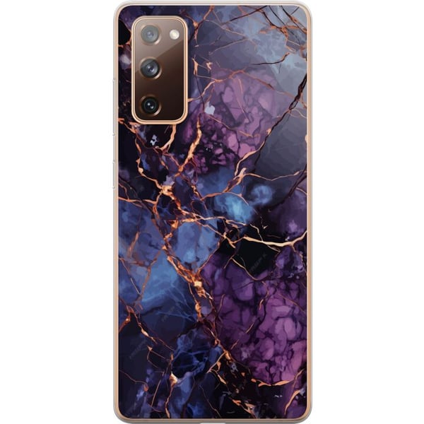 Kompatibelt Mobildeksel til Samsung Galaxy S20 FE Marmor Blå Lilla Kompatibelt Mobildeksel til Samsung Galaxy S20 FE Marmor Blå Lilla