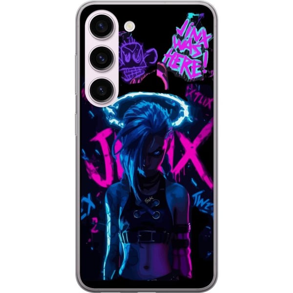 Kompatibel Mobilcover til Samsung Galaxy S23 Arcane Jinx plakat League of Legends LoL graffiti neon anime Netflix spilkarakter fanart-design Kompatibel Mobilcover til Samsung Galaxy S23 Arcane Jinx plakat League of Legends LoL graffiti neon anime Netflix spilkarakter fanart-design