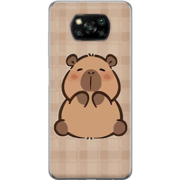 Kompatibelt Mobildeksel til Xiaomi Poco X3 NFC Mobilskal kawaii capybara flera figurer japansk stil