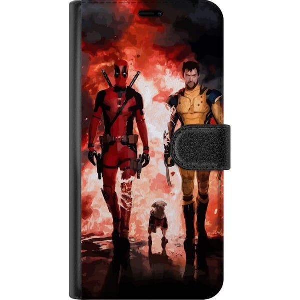 Kompatibelt Plånboksfodral till Samsung Galaxy A20e Wolverine Deadpool