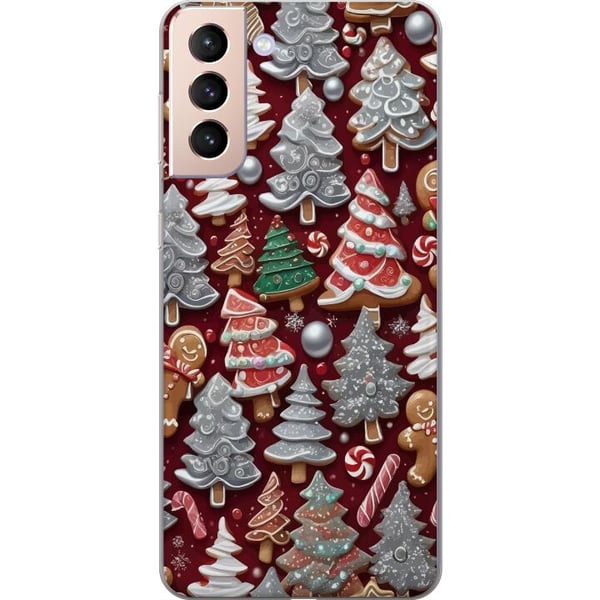 Yhteensopiva Puhelinkuori Samsung Galaxy S21 joulukeksit joulukakut piparkakut kuuset piparkakut joulukuvio karkkikeppi joulukuusi design