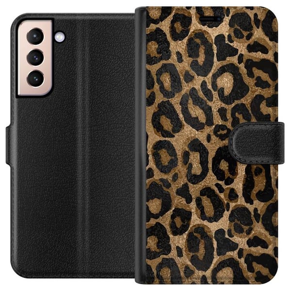Kompatibel Tegnebogsetui til Samsung Galaxy S21 Leopard Luxe