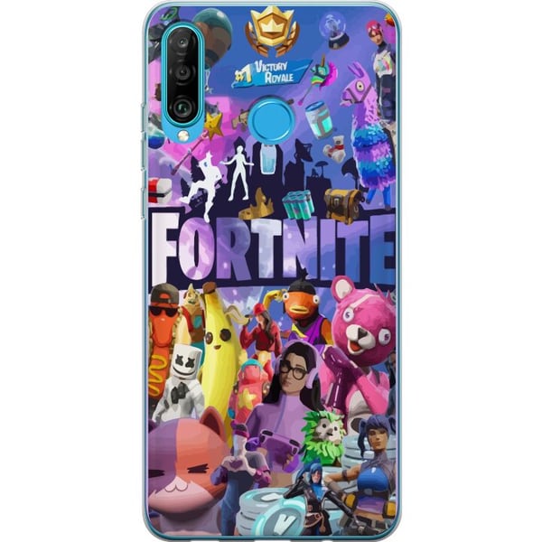 Kompatibel Mobilcover til Huawei P30 lite Fortnite Karaktärer Spelmotiv Ikoner Gaming Design Populär