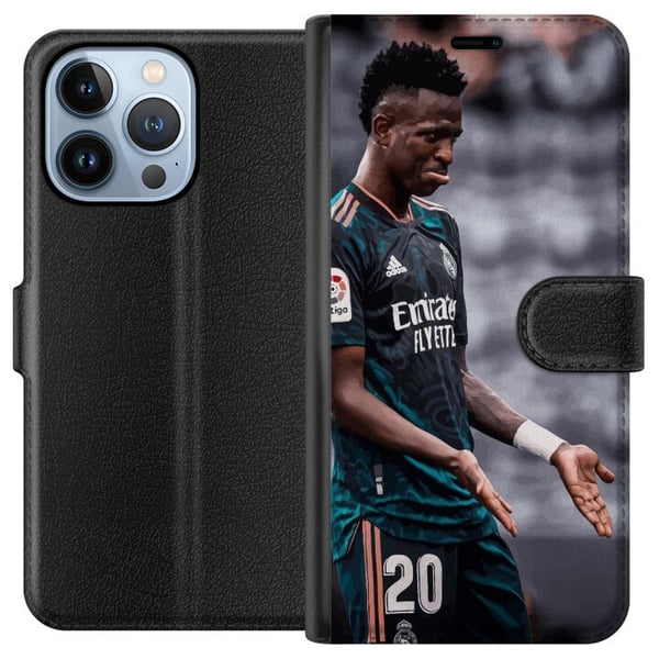 Yhteensopiva Lompakkokotelo Apple iPhone 13 Pro Vinicius Junior, brasilialainen jalkapallotähti