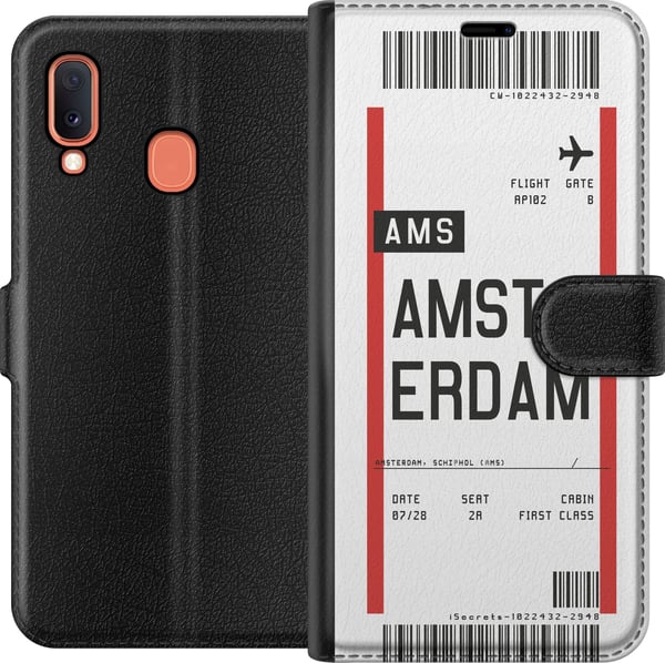 Kompatibelt Plånboksfodral till Samsung Galaxy A20e Amsterdam