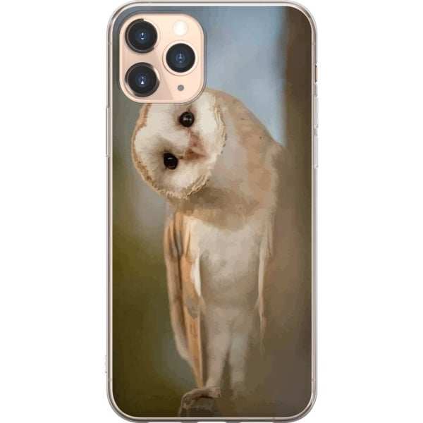 Kompatibelt Mobildeksel til Apple iPhone 11 Pro Uggla Nyfiken Blick Fågelmotiv Skog Natur Grafiskt Design