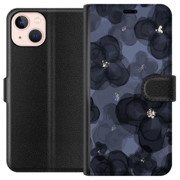 Kompatibelt Plånboksfodral till Apple iPhone 13 mini Blomsterfält Kompatibelt Plånboksfodral till Apple iPhone 13 mini Blomsterfält