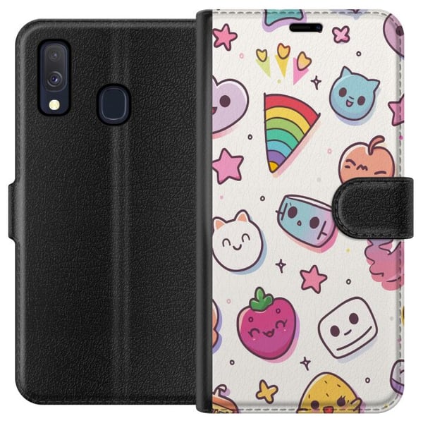 Kompatibel Tegnebogsetui til Samsung Galaxy A40 Sødskaller