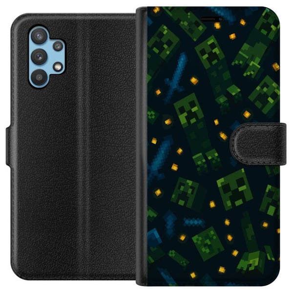 Kompatibelt Plånboksfodral till Samsung Galaxy A32 5G Minecraft Dungeons Mob Kompatibelt Plånboksfodral till Samsung Galaxy A32 5G Minecraft Dungeons Mob
