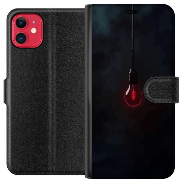 Kompatibel Tegnebogsetui til Apple iPhone 11 Mørkerød pære i mørkt miljø, elegant futuristisk design med et kunstnerisk touch til dig, der kan lide m Kompatibel Tegnebogsetui til Apple iPhone 11 Mørkerød pære i mørkt miljø, elegant futuristisk design med et kunstnerisk touch til dig, der kan lide m