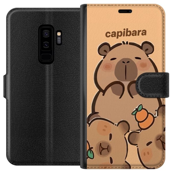 Kompatibelt Plånboksfodral till Samsung Galaxy S9+ Capybara kawaii söt figur samlarobjekt