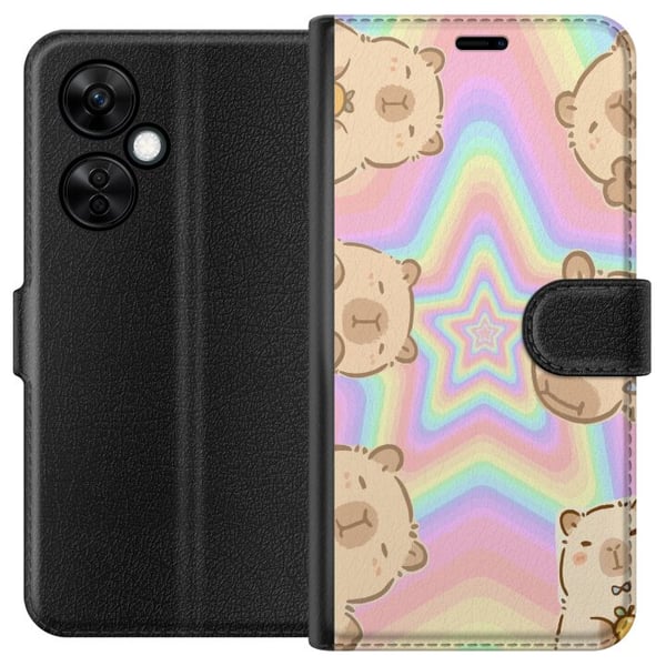 Kompatibelt Plånboksfodral till OnePlus Nord CE 3 Lite Kawaii Capybara Galaxy Söt Anime Djur Rymdmotiv Kawaii Trend Present TikTok Design