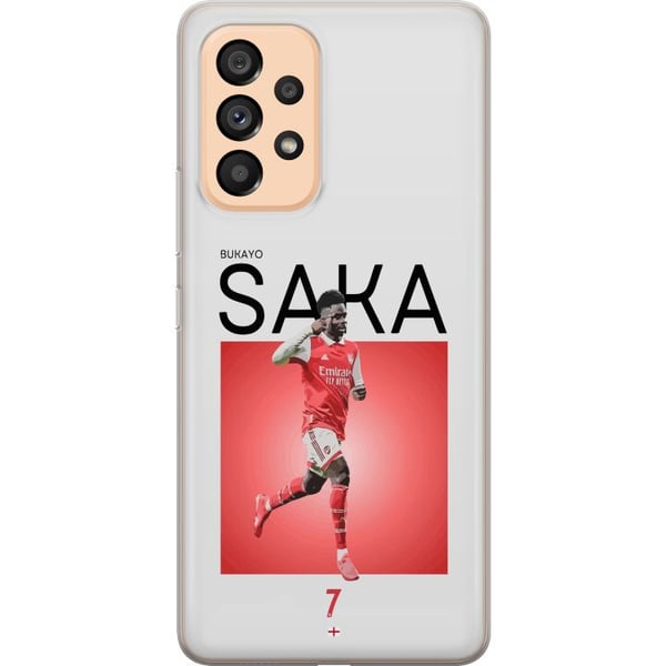 Kompatibelt Mobildeksel til Samsung Galaxy A53 5G Bukayo Saka Arsenal England 16 målgivende pasninger til tross for skade fotball teknisk rask spille Kompatibelt Mobildeksel til Samsung Galaxy A53 5G Bukayo Saka Arsenal England 16 målgivende pasninger til tross for skade fotball teknisk rask spille
