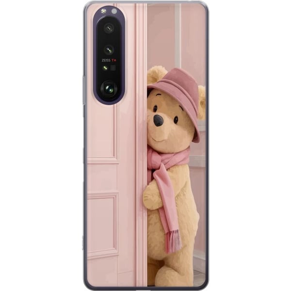 Kompatibel Mobilcover til Sony Xperia 1 III Beige bamse med hat og tørklæde, romantisk lyst design med varm tone og en blød, stilren følelse