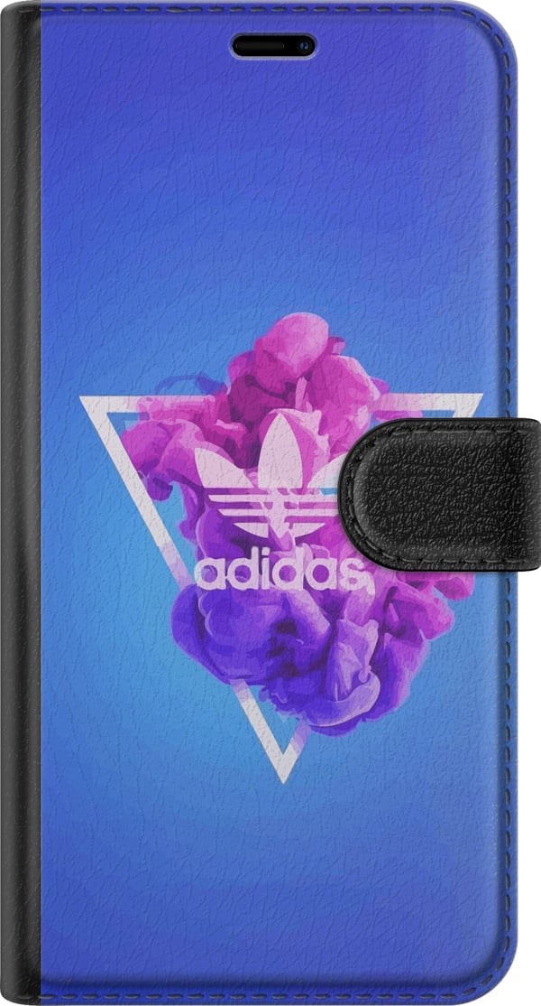 Kompatibelt Plånboksfodral till Samsung Galaxy S21 Adidas-inspirerad blå design – sportigt motiv med retrovibe i blå toner