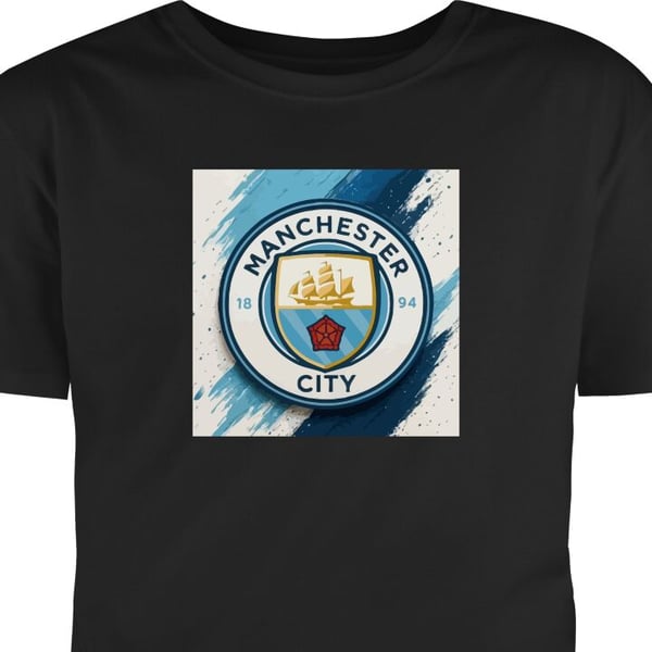 Lapsen t-paita Manchester City Art Musta 12-13 Vuotta