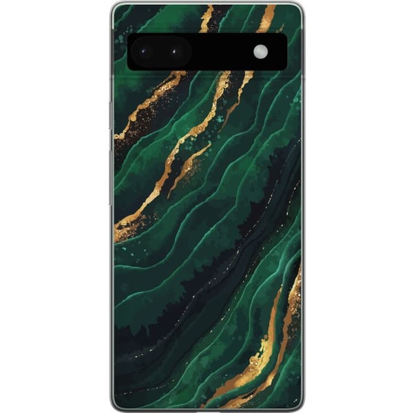 Yhteensopiva Puhelinkuori Google Pixel 6a Marmori Kulta Vihreä