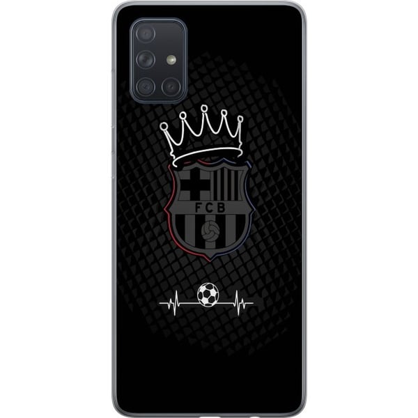 Kompatibelt Mobilskal till Samsung Galaxy A71 FC Barcelona Emblem Fotboll Motiv Blå Röd Klubblogo