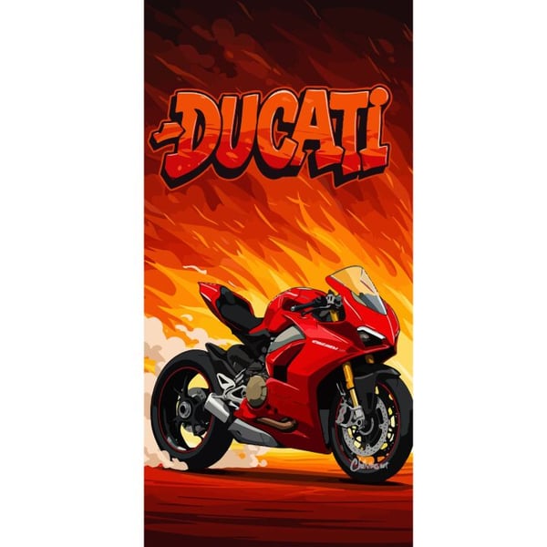 Yhteensopiva Lompakkokotelo Apple iPhone 13 Pro Ducati punainen urheilumoottoripyörä tulista taustaa vasten vauhdikas aihe moottoripyöräilyn ystävill