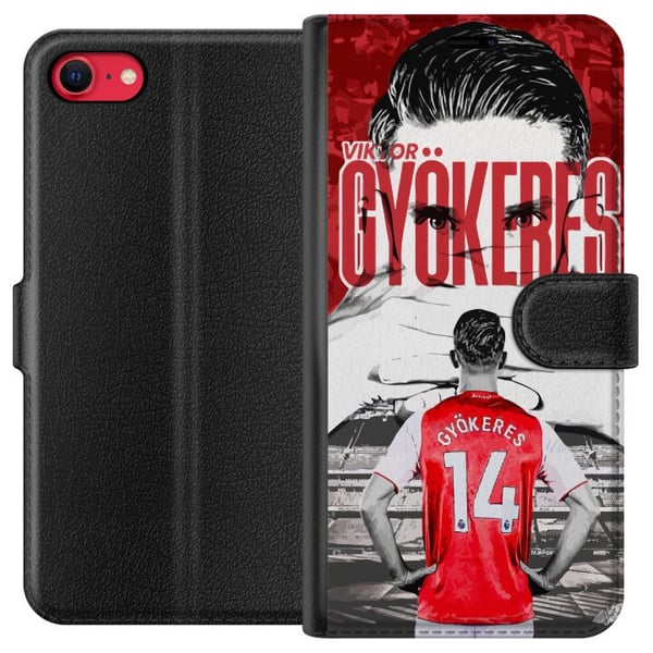 Kompatibelt Lommeboketui til Apple iPhone SE (2022) Viktor Gyökeres Arsenal-illustrasjon – Fotballkunst med draktnummer 14
