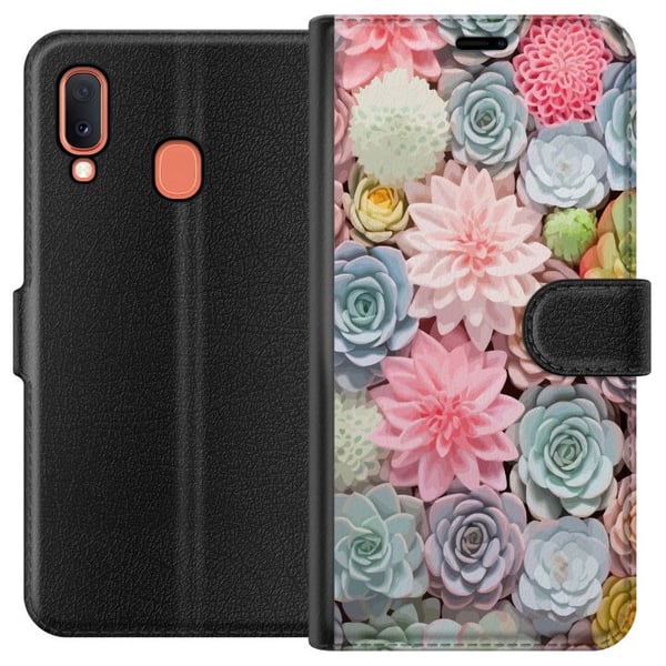 Kompatibelt Lommeboketui til Samsung Galaxy A20e Grønne planter Kompatibelt Lommeboketui til Samsung Galaxy A20e Grønne planter