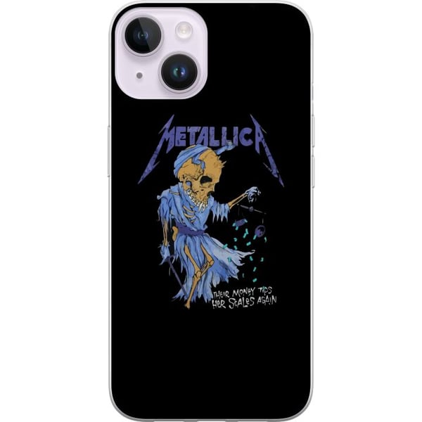 Yhteensopiva Puhelinkuori Apple iPhone 14 Plus Metallica Rockyhtye Musiikki Hardrock