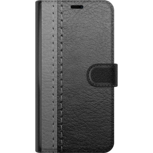 Kompatibelt Lommeboketui til Samsung Galaxy S10 Lite Sort & Grå Lær
