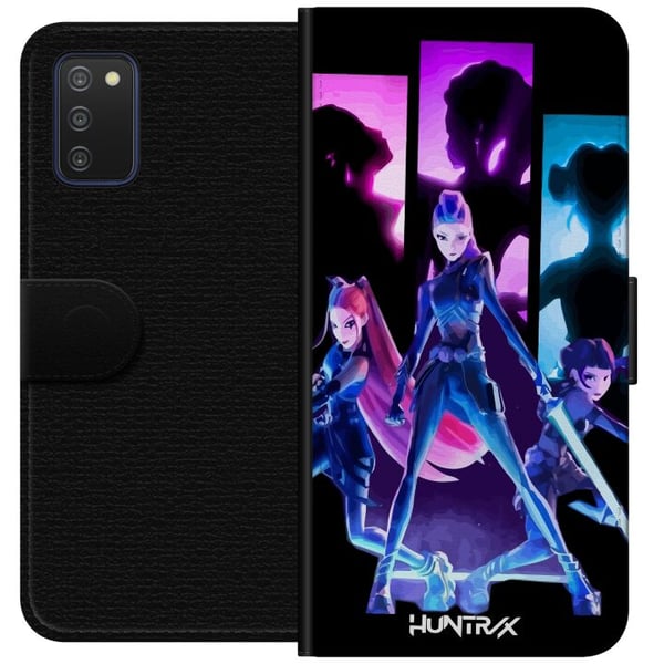 Kompatibelt Lommeboketui til Samsung Galaxy A03s Futuristisk girl group-illustrasjon med neonlys og sterke farger i sci-fi-estetikk