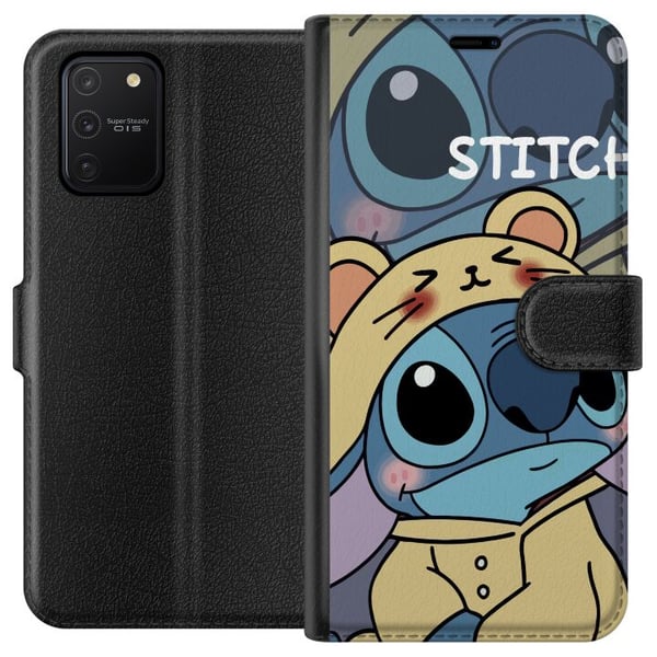 Kompatibelt Lommeboketui til Samsung Galaxy S10 Lite Disney Stitch blå alien med skilpadde figur Kompatibelt Lommeboketui til Samsung Galaxy S10 Lite Disney Stitch blå alien med skilpadde figur