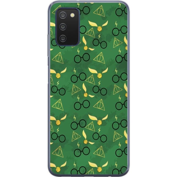 Kompatibelt Mobilskal till Samsung Galaxy A03s Harry Potter glasögon gyllene kvicken dödsreliker magisk design med mystik och trollkarlskänsla