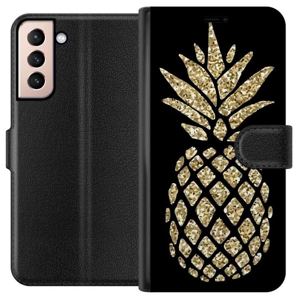 Kompatibelt Lommeboketui til Samsung Galaxy S21 Ananas Kompatibelt Lommeboketui til Samsung Galaxy S21 Ananas