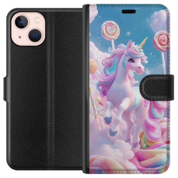 Kompatibelt Lommeboketui til Apple iPhone 13 mini Enhörning Candy Pastell Kawaii Motiv Söt Populär Färg Kompatibelt Lommeboketui til Apple iPhone 13 mini Enhörning Candy Pastell Kawaii Motiv Söt Populär Färg