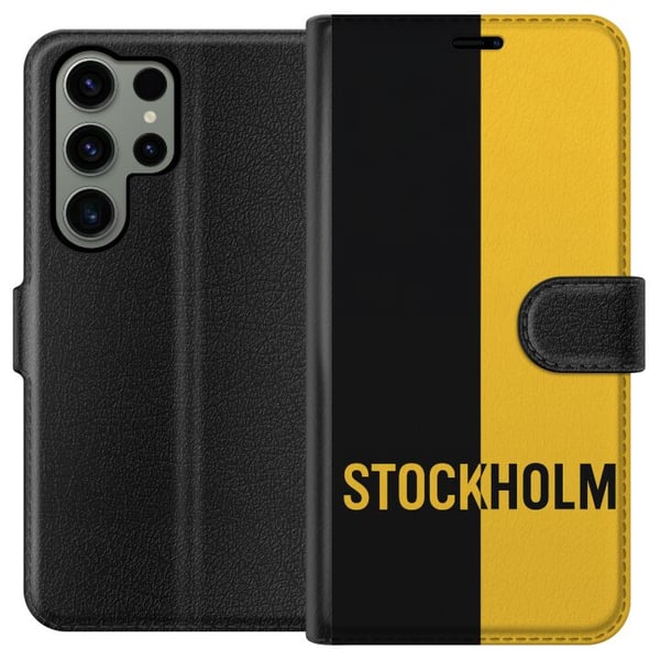 Kompatibel Tegnebogsetui til Samsung Galaxy S23 Ultra Stockholm – fodbold
